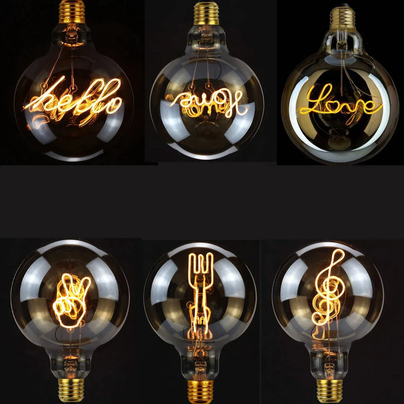 Afralia™ Vintage LED Love Stone Bulb - G125 Big Globe 4W Dimmable Filament Edison Bulb