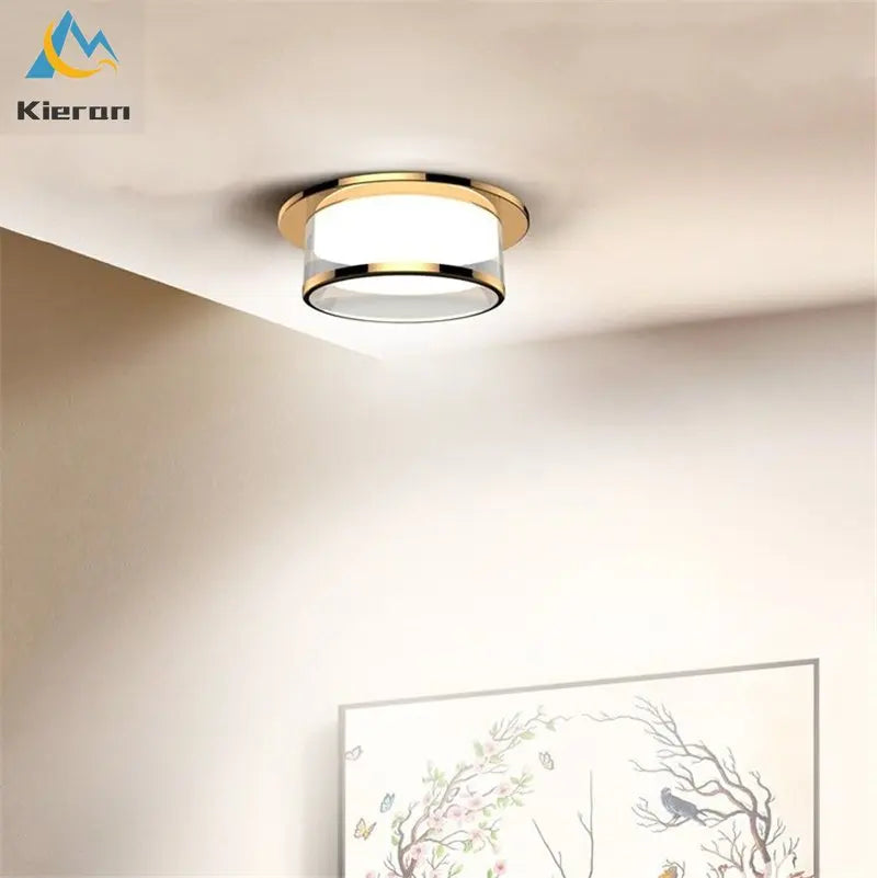 Afralia™ Crystal LED Ceiling Lamp for Living Room Bedroom Kitchen Bathroom