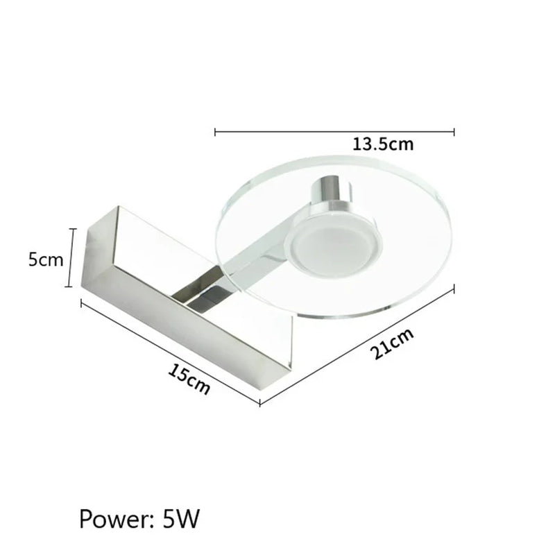 Afralia™ Crystal LED Vanity Mirror Light for Bathroom and Makeup Table