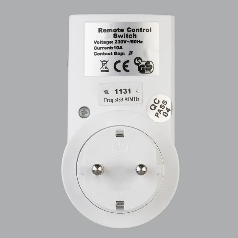 Afralia™ Wireless Remote Control Power Outlets EU Plug White