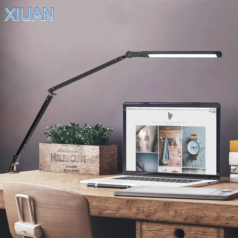 Afralia™ Clip LED Desk Lamp with Touch Dimmer for Office and Reading