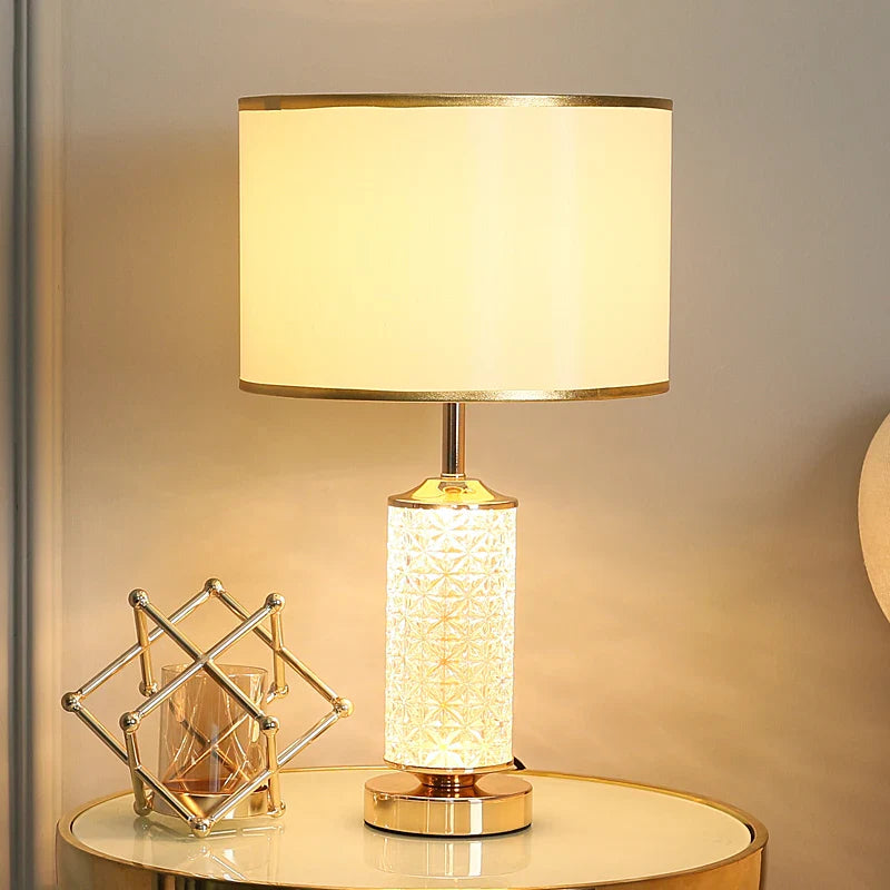 Afralia™ Modern Glass Table Lamp for Living Room Bedroom Study