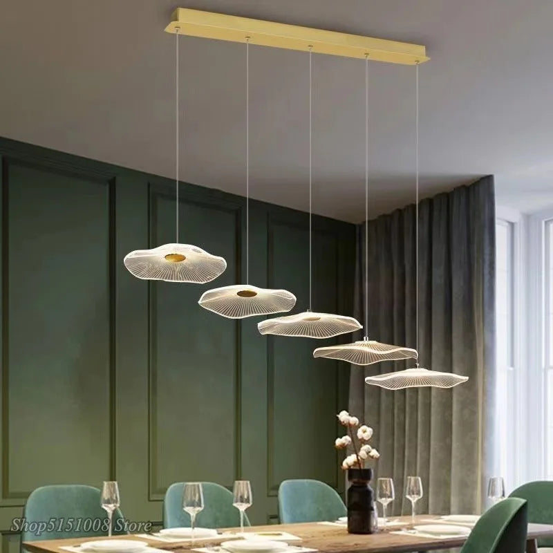 Afralia™ Lotus Leaf Chandelier: Modern Luxury Acrylic LED Hanging Lamp for Villa, Hotel, Living Room