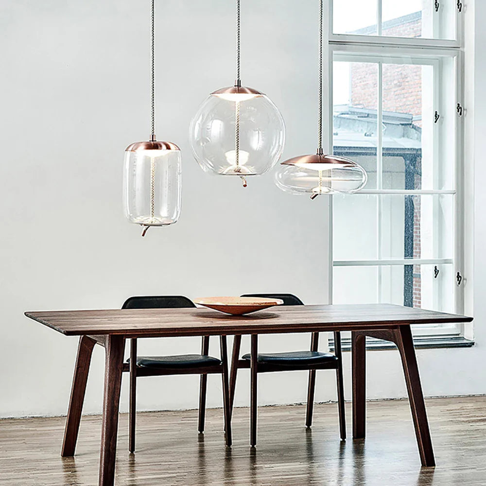 Afralia™ Nordic Glass LED Pendant Lights: Modern Art Luminaria for Home Dining Room