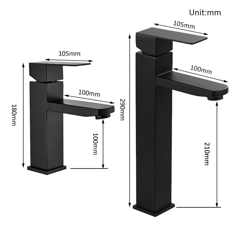 Afralia™ Basin Faucet Single Handle Deck Mounted Mixer for Bathroom Sink