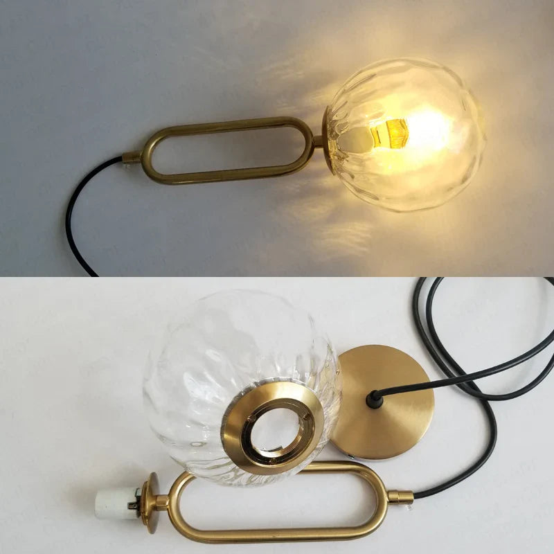 Afralia™ Nordic Glass Pendant Lights - Modern Brass Decor Lighting Fixture