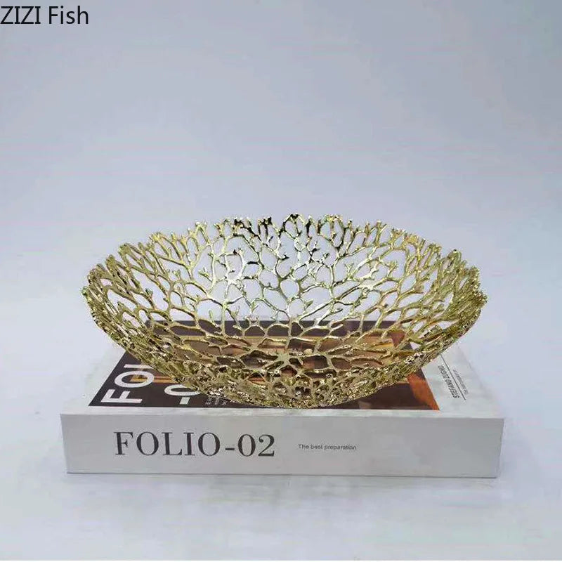 Afralia™ Metal Fruit Plate: Elegant Home Decor & Kitchen Organizer