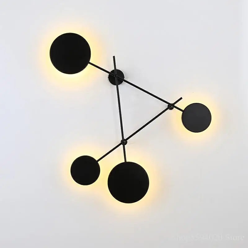 Afralia™ Geometric Iron Wall Lamp: Modern Nordic Design, LED, Living Room & Bedroom Décor