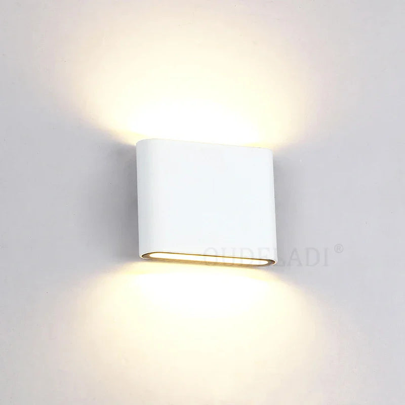 Afralia™ Waterproof LED Wall Lamp Outdoor Decor Light Aluminum White / Black 6W 12W