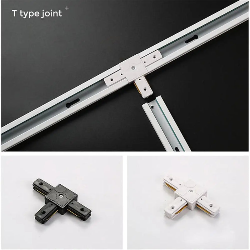 Afralia™ Track Light Rail Connector 2-Wire Universal Jointer for L T Lamp