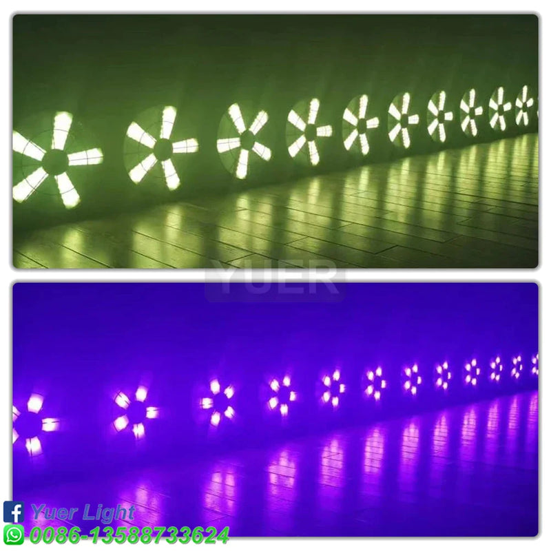 Afralia™ RGB 3IN1 LED Pixel Fan Spin Effect Light for DJ Disco Bar Party