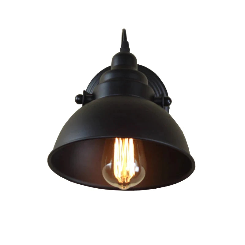 Afralia™ Industrial Black Wall Sconce E27 Wall Lamp for Indoor Lighting