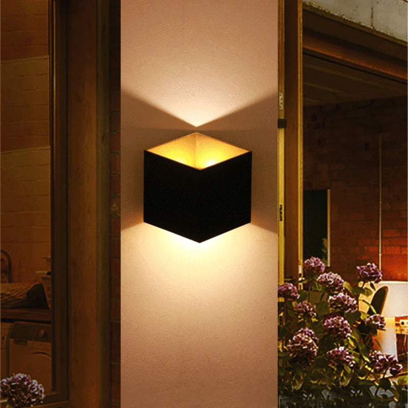 Afralia™ Dual-Head Wall Light 12W COB LED Modern Outdoor Indoor Decor Aluminum