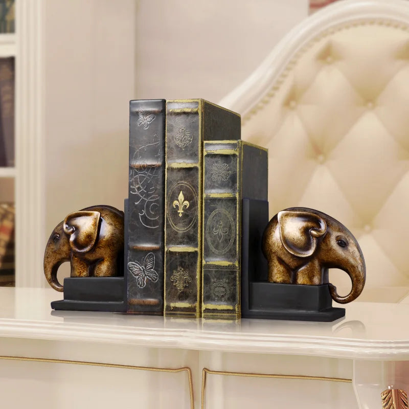 Afralia™ Resin Horse Craft Bookends - Vintage Study Room Decor & Desk Ornaments