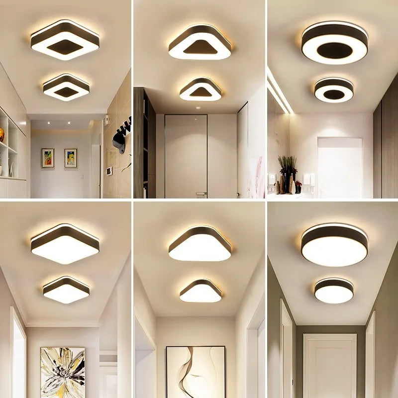 Afralia™ LED Ceiling Light for Corridor Art Gallery Decoration in White or Black