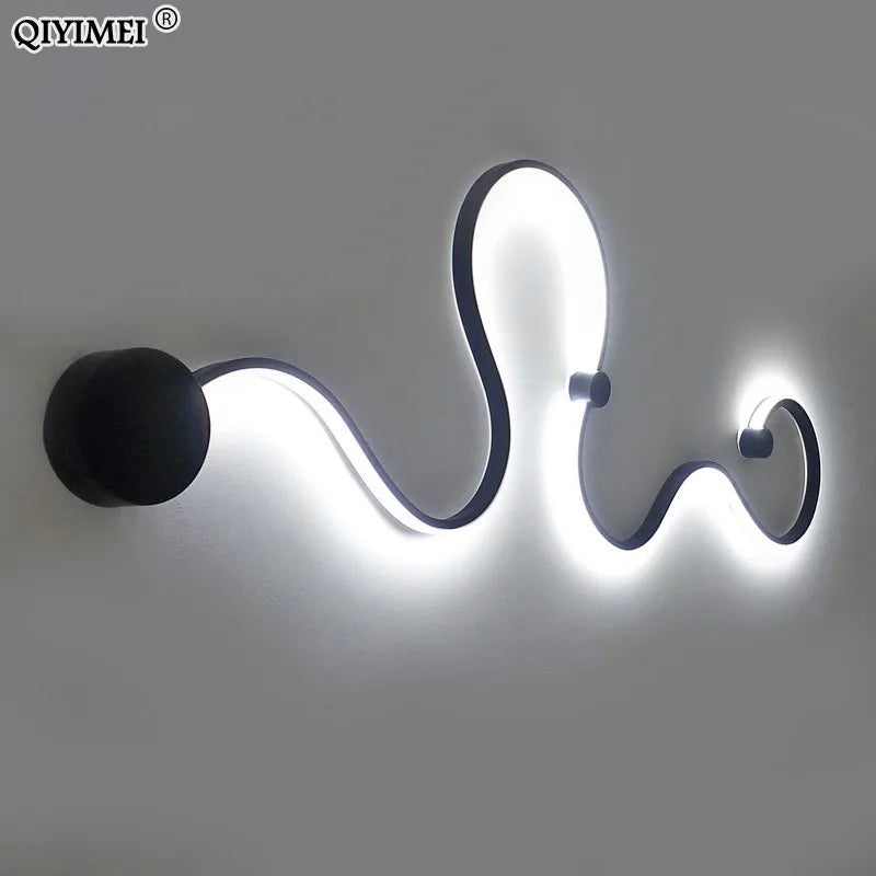 Afralia™ Modern Acrylic Wall Lamps in White/Black Iron Body, LED Sconce Lights