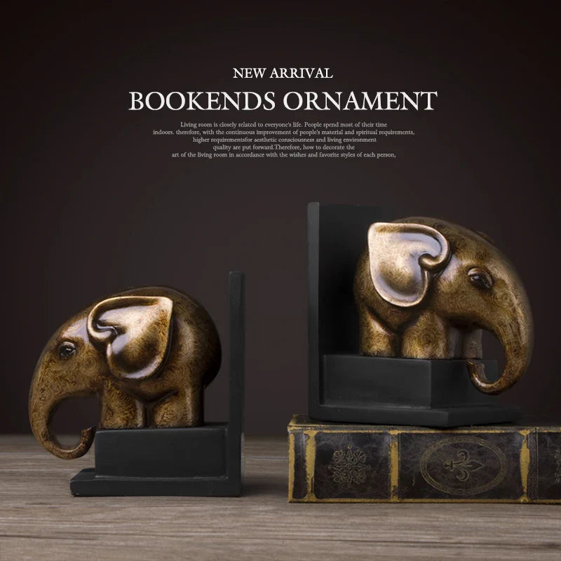 Afralia™ Resin Horse Craft Bookends - Vintage Study Room Decor & Desk Ornaments