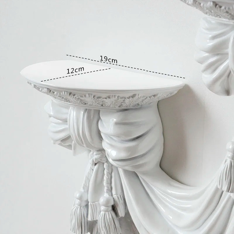 Afralia™ Resin Wall Decor Shelf Set for European Style Home Art Display