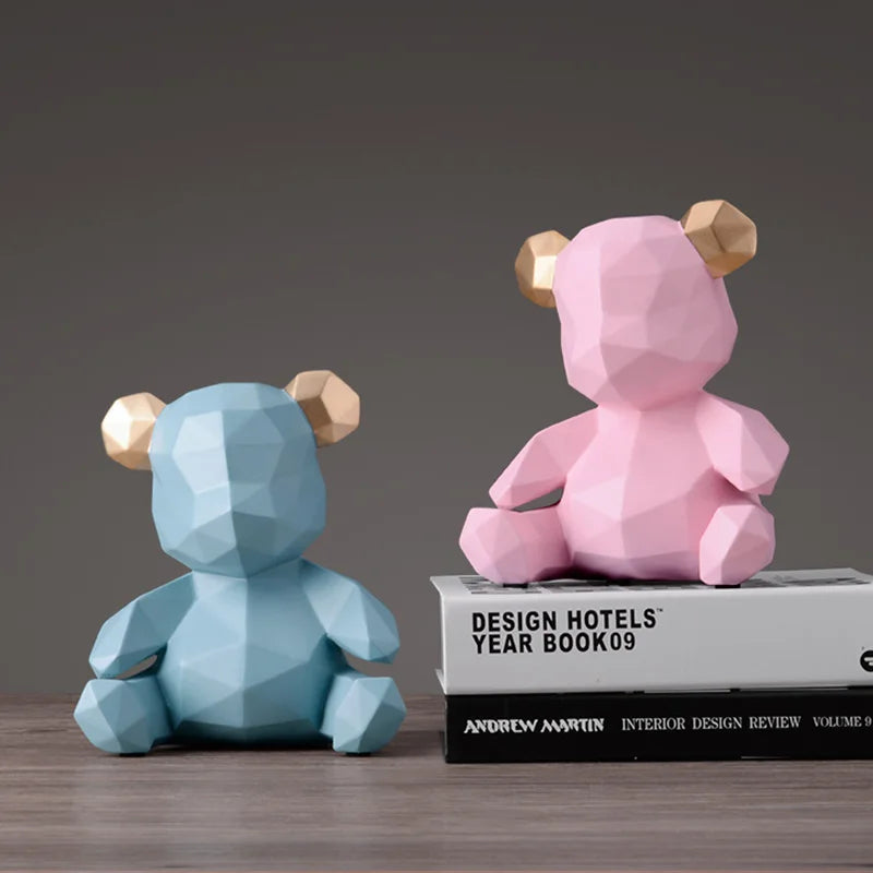 Afralia™ Teddy Bear Coin Bank Money Box Gift Kids Toy Figurines Storage Box