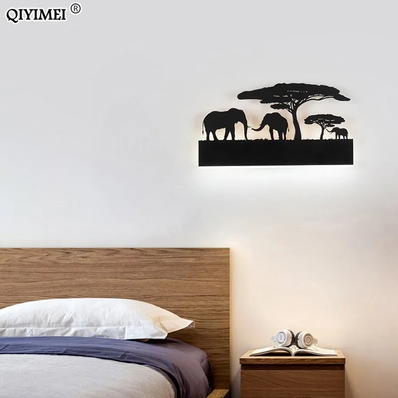 Afralia™ Animal Wall Lamps: Upside Warm Down Cool Lighting for Living Room and Bedside