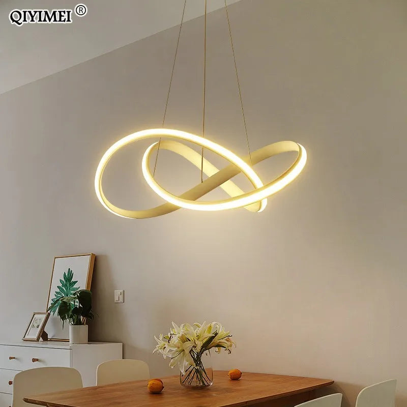 Modern LED Pendant Lights by Afralia™: Stylish Aluminum Hanging Lamps with Remote Control