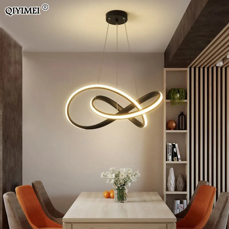 Modern LED Pendant Lights by Afralia™: Stylish Aluminum Hanging Lamps with Remote Control