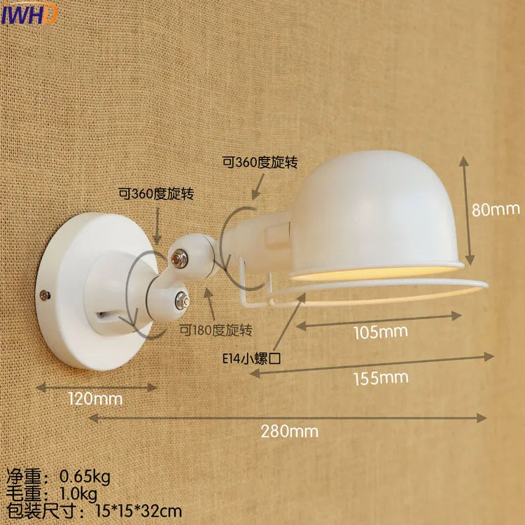 Afralia™ Modern LED Wall Light Rotate Arm Bedroom Sconce Indoor Lighting