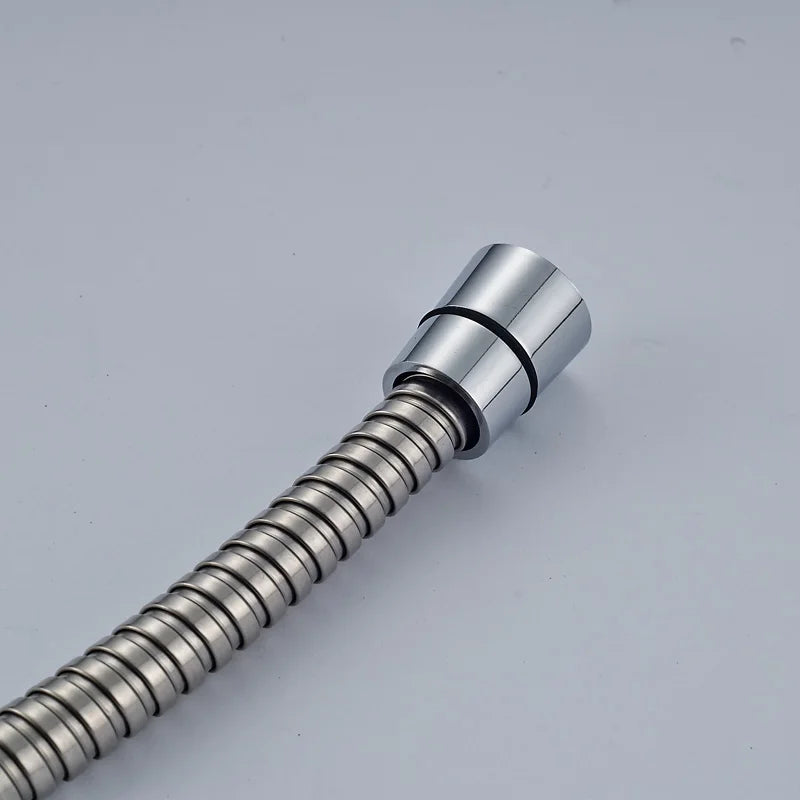 Afralia™ Chrome Stainless Steel Flexible Shower Hose - Bathroom Water Pipe, 1.5/2.45/3m