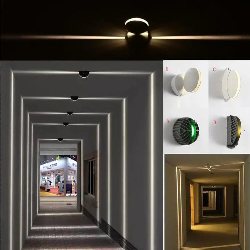 Afralia™ Round LED Wall Lamp for Building Contour Lighting