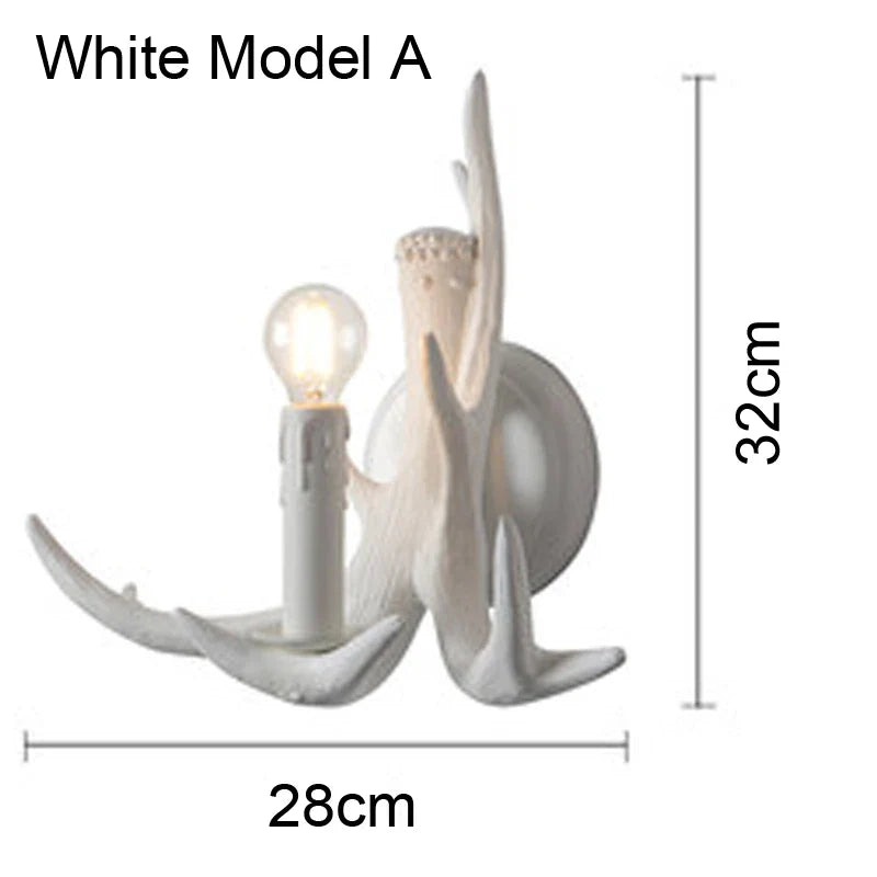 Afralia™ Deer Antler Chandelier: American Retro Resin Horn Lamps for Rustic Home Decor