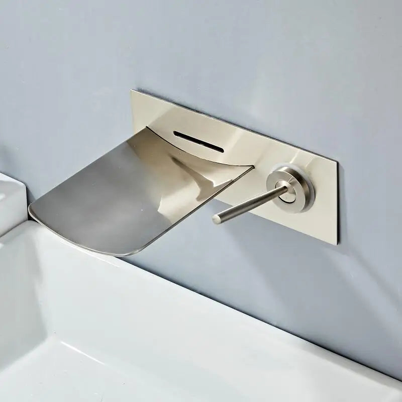 Afralia™ LED Waterfall Wall Mount Bath Faucet with Temperature Control