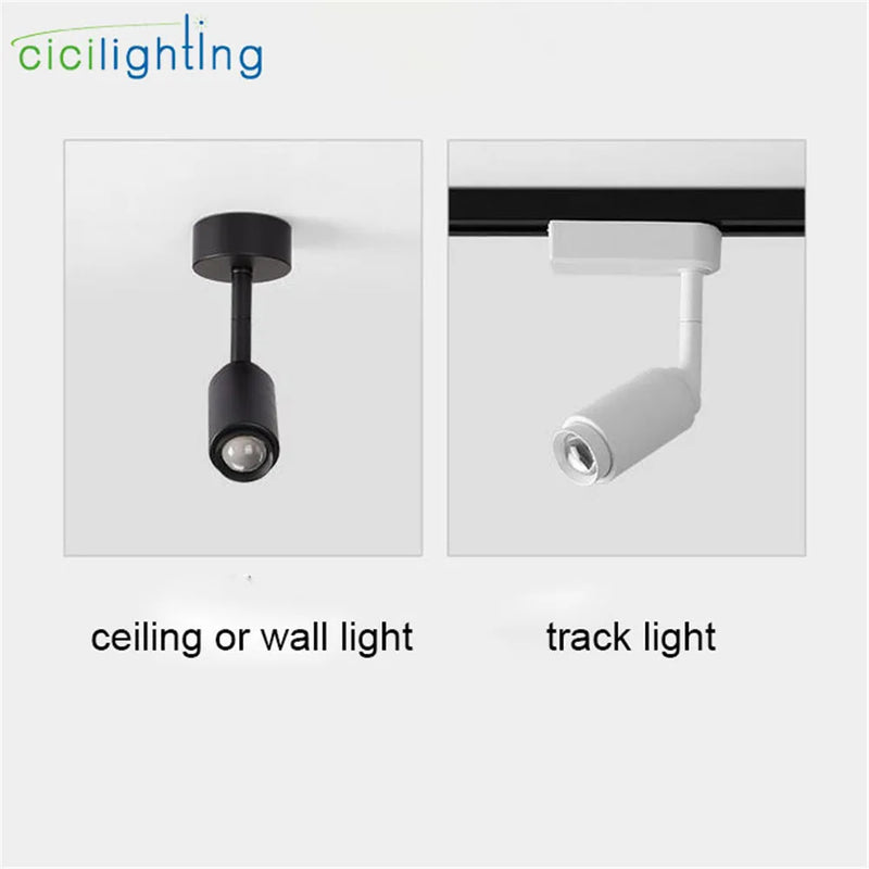 Afralia™ Adjustable Beam Angle Rail Track Spotlight for Clothing Shoes Shop Galleries