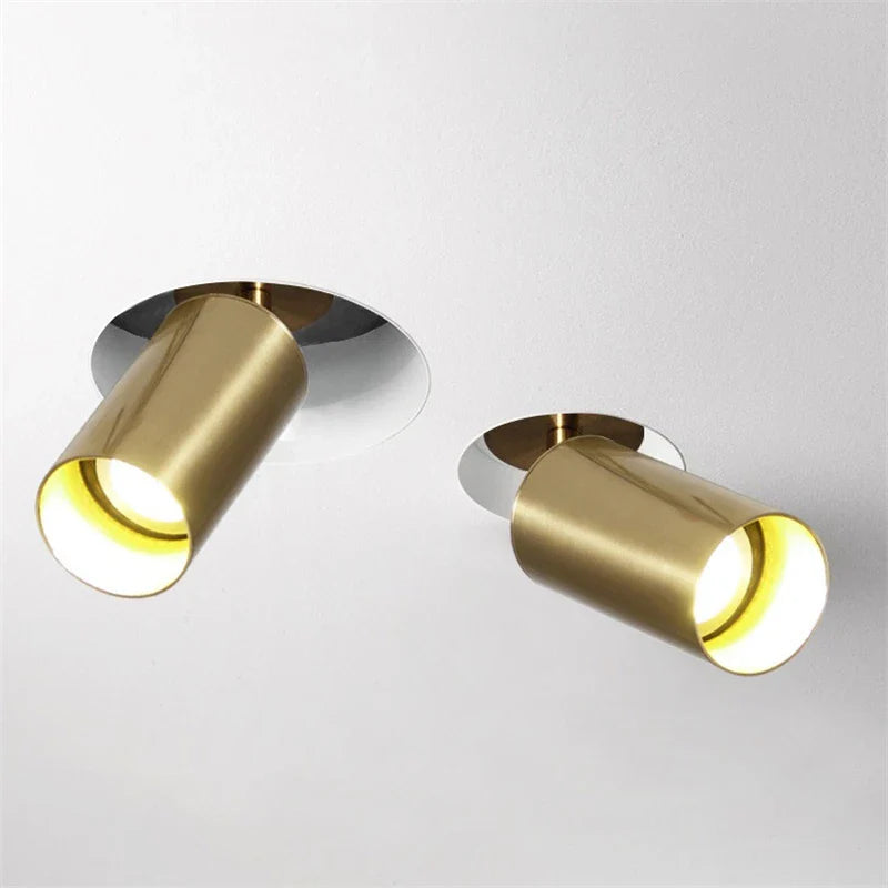 Afralia™ LED Golden Ceiling Spotlight for Living & Dining Room - Modern Luminaria Lamp