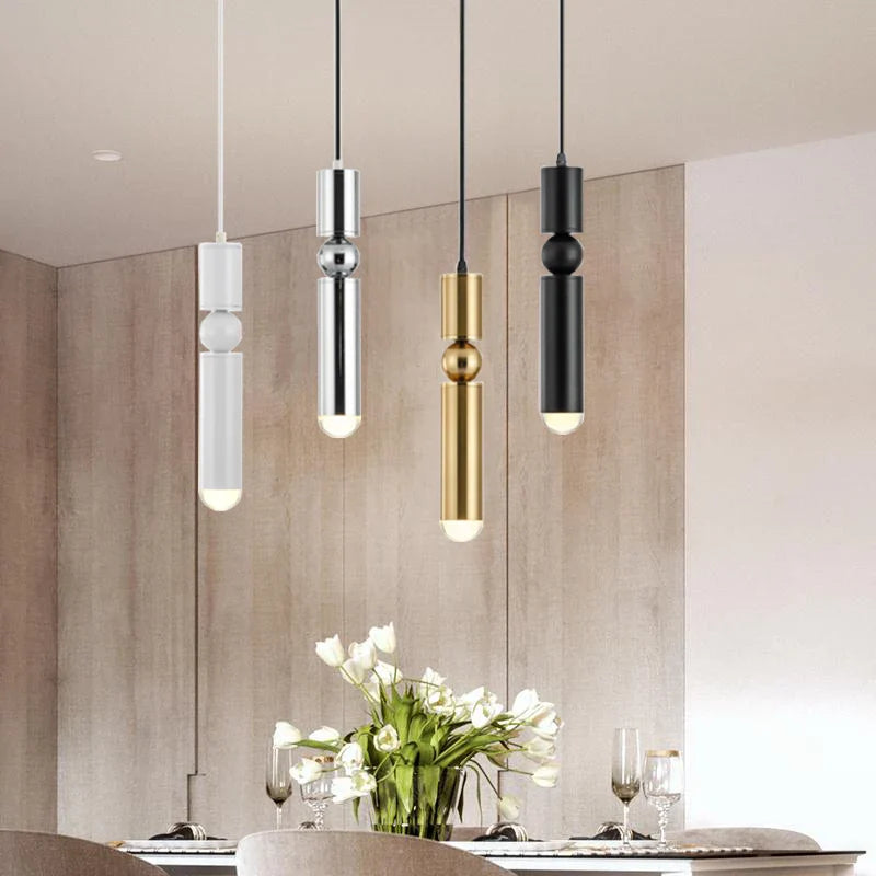 Afralia™ Brass Pendant Light - Modern Minimalist Nordic Bar Small LED Hang Lamp