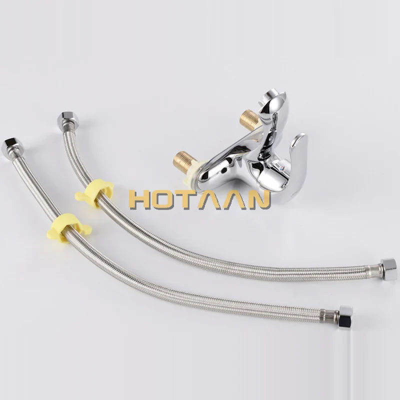Afralia™ Two-Hole Basin Mixer Faucet with Hose Pipes