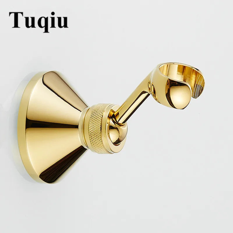 Afralia™ Brass Hand Held Shower Head Holder Bracket Wall Mount Hook