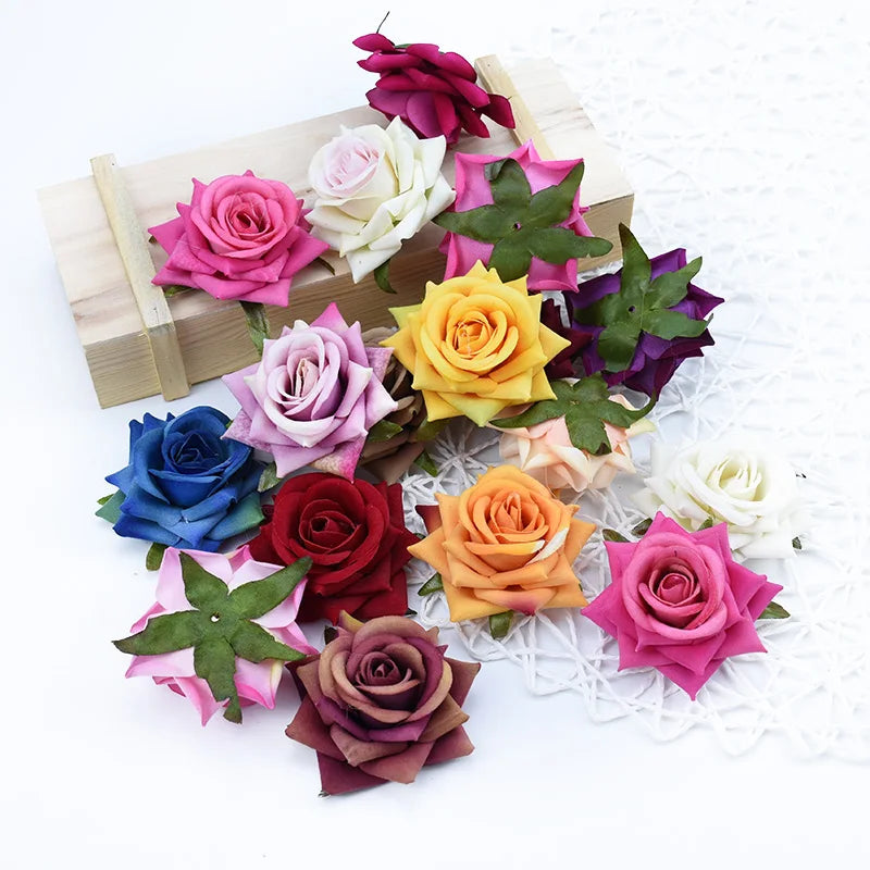 Afralia™ Silk Teddy Bear Roses Artificial Flowers Home Wedding Décor & DIY Gift