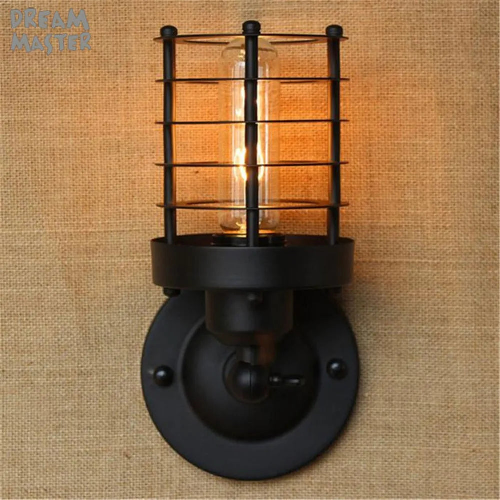 Afralia™ Vintage Industrial Wall Sconce European Style for Dining Room Bedroom Corridor