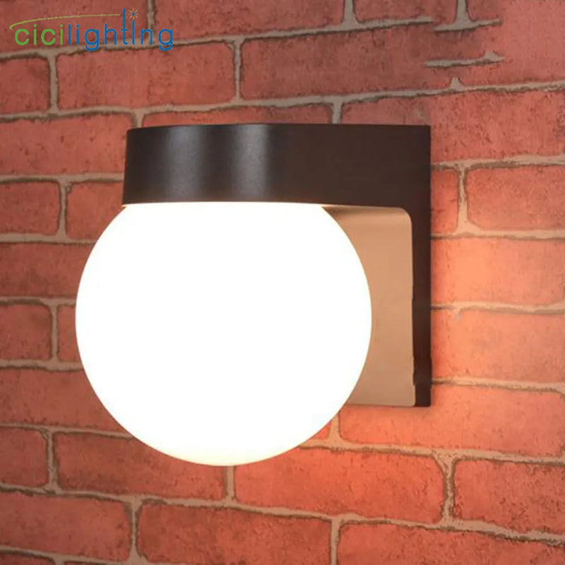 Afralia™ Black White Outdoor Porch Light, Modern Loft Design, Up Down Wall Lamp