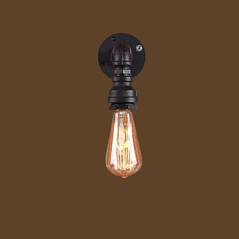 Afralia™ Vintage Rustic Water Pipe Wall Lamp for Corridors, Bars, and Cafes