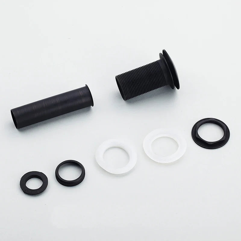 Afralia™ Brass Black Pop Up Drain Stopper with Overflow for Vessel Sink