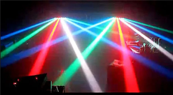 Afralia™ Eight Eyes LED Beam Scan Stage Light: Quad Beam Bar Disco Party Effect