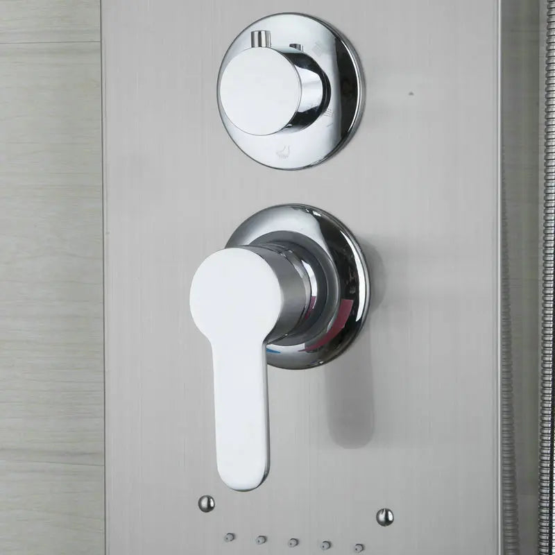 Afralia™ Brass Shower Column with Hand Shower & Tub Spout Massage System