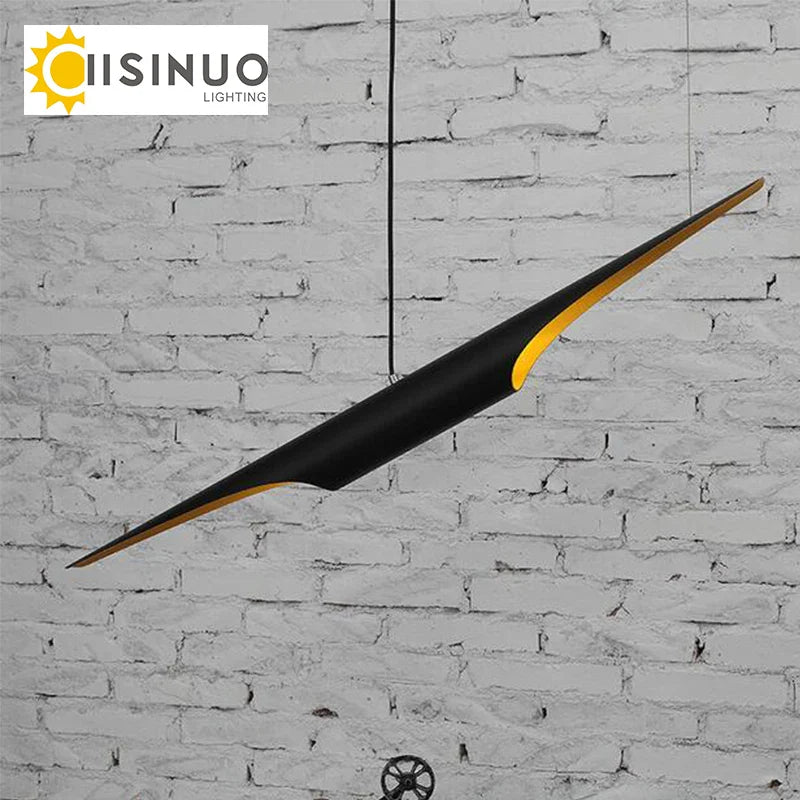 Afralia™ Aluminum Tube Chandelier with LED Bulb - Creative Restaurant & Bar Lighting