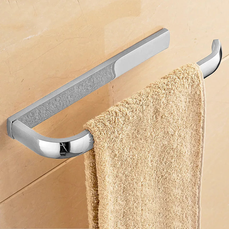 Afralia™ Brass Bathroom Accessories Set: Towel Rings, Toilet Paper Holder, Towel Rail, Shelf