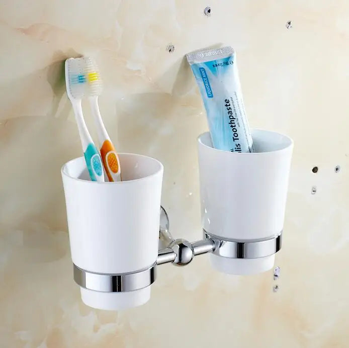 Afralia™ Brass & Crystal Bathroom Set: Towel Rack, Bar, Paper Holder, Soap Dish
