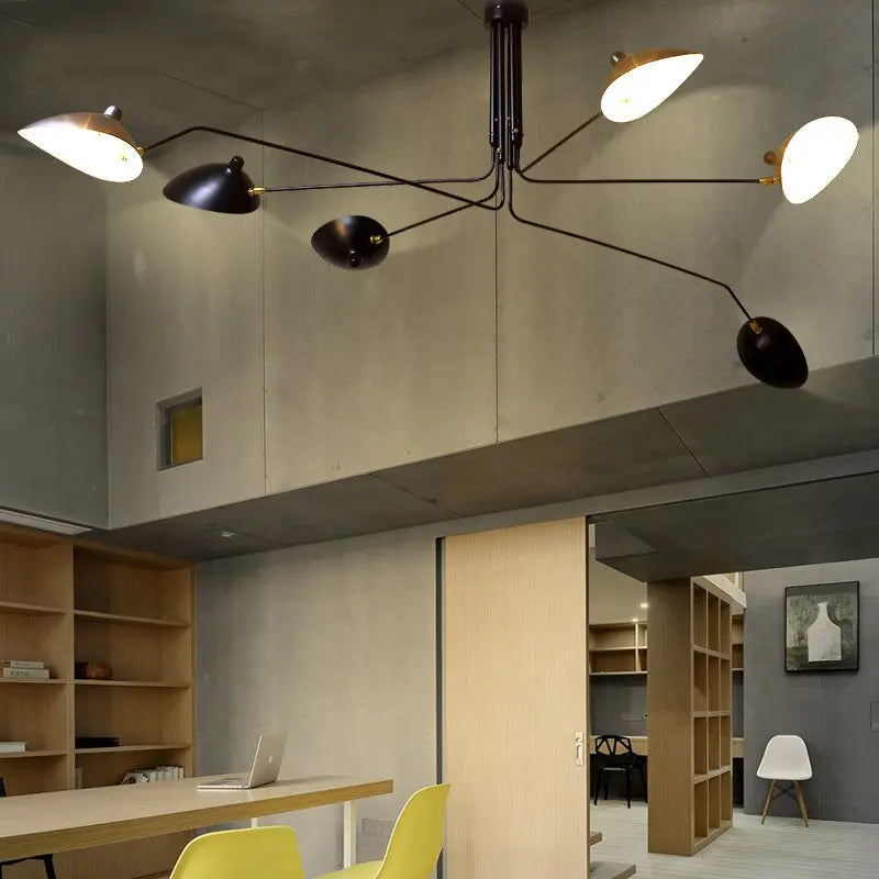 Afralia™ Modern Spider Serge Mouille Ceiling Light for Living Room Bedroom, Home Lighting Fixture