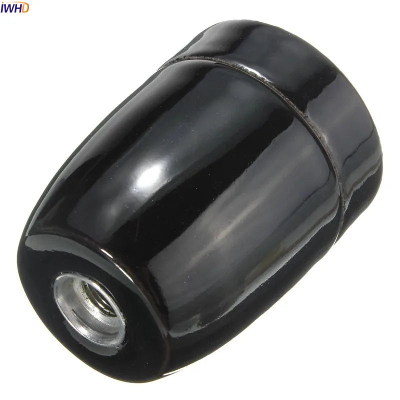 Afralia™ E27 Ceramics Light Bulb Holder Socket Vintage Soquete Retro Lamp Base Holder