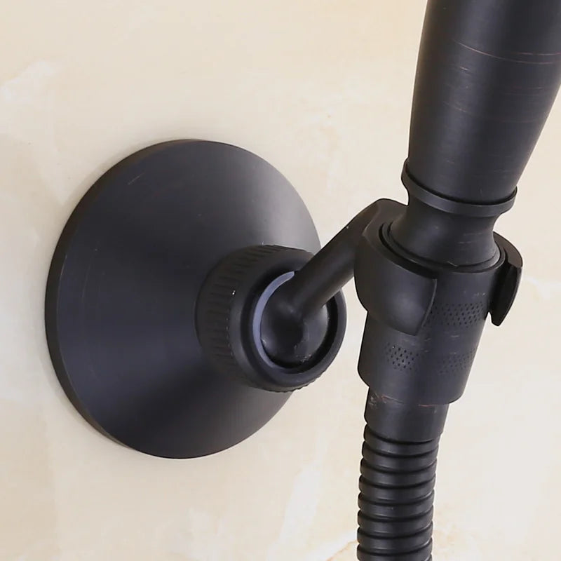 Afralia™ Antique Brass Handheld Shower Holder Swivel Mount Rack - HJ-0517F