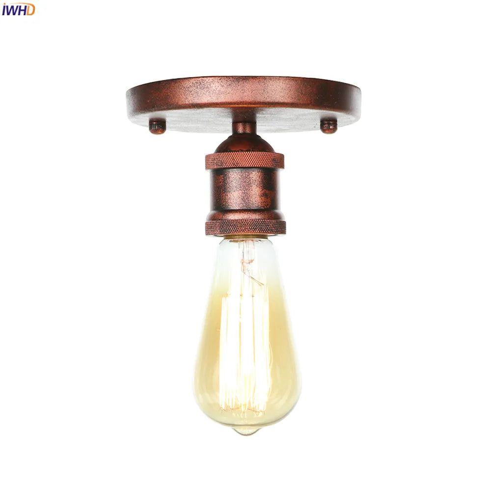 Afralia™ Retro Industrial Ceiling Light Fixture Kitchen Porch Loft LED Luminaire